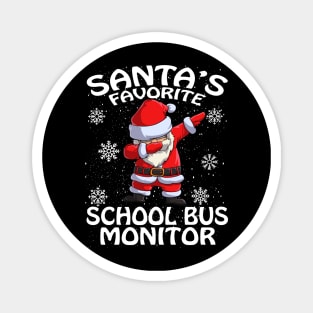 Santas Favorite School Bus Monitor Christmas Magnet